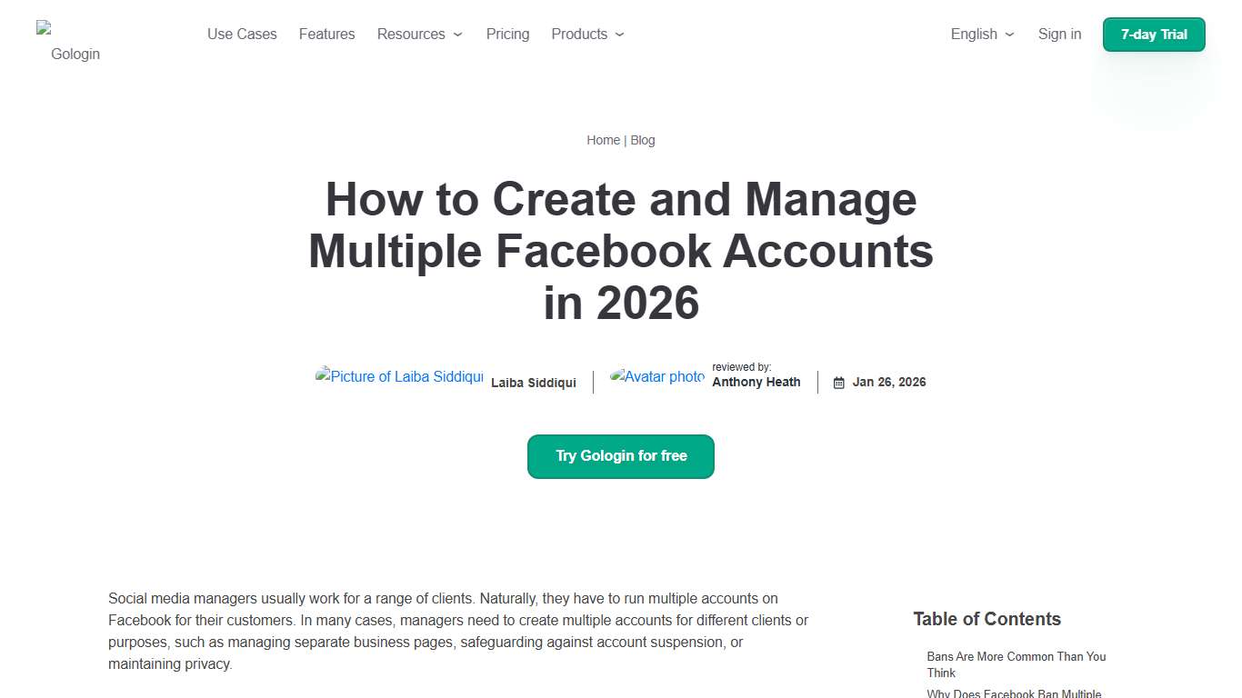 How to Create and Manage Multiple Facebook Accounts in 2026